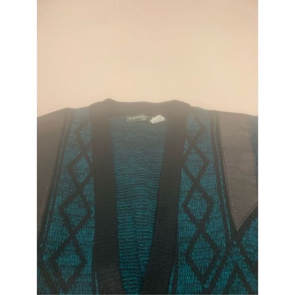 Vintage Leather Panel Detail Sweater - Picture 4 of 9